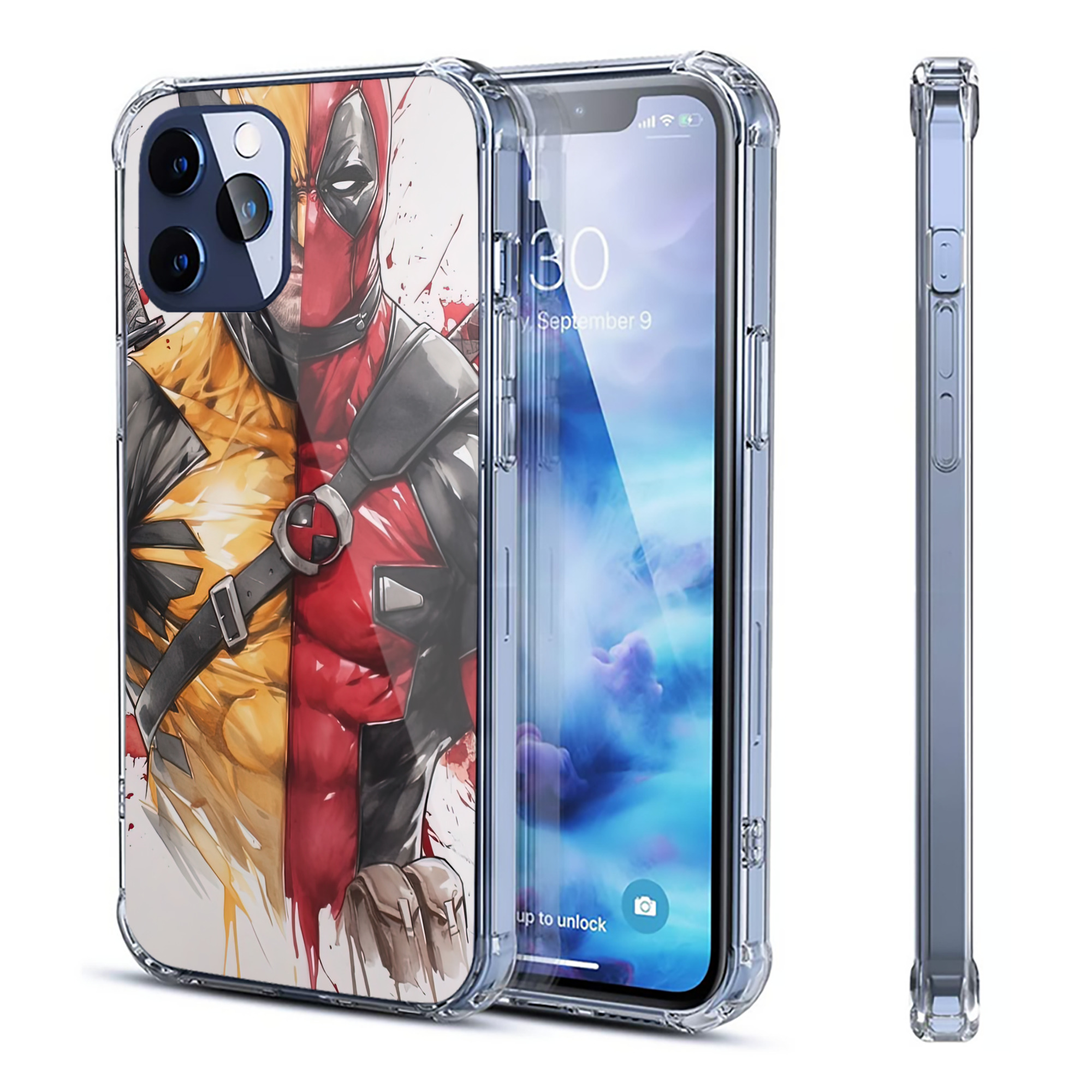 （画像用） Deadpool デッドプール 【iPhone 12シリーズ対応】透明スマホケース（クリアソフトケース）